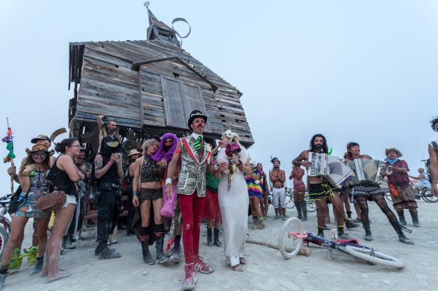 Burning Man Wedding At Church Trap Burning Man 2013 by Duncan Rawlinson